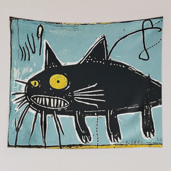 Item preview, Neo-Expressionist Cat Fish (Catfish) Painting designed and sold by WalterWhatFace.