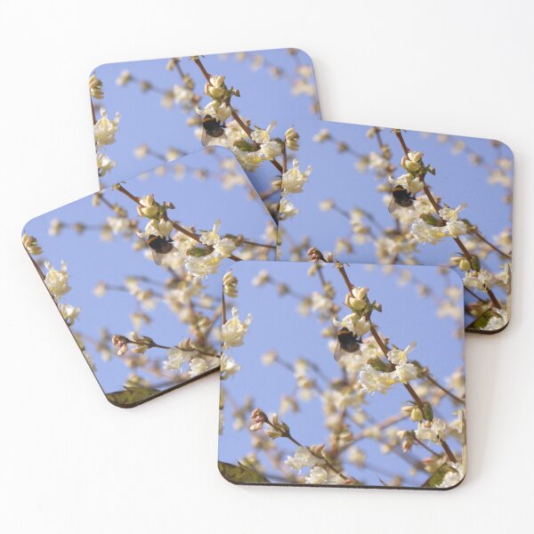 Item preview, Happy spring pollinator on a white flower original artwork designed and sold by paragonDesign28.