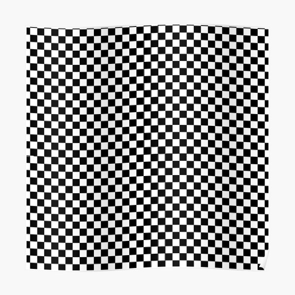 Box painted in a checkerboard Poster