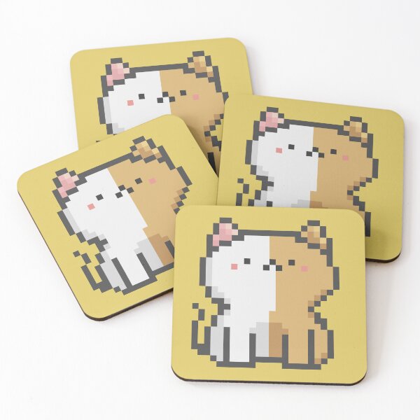 Item preview, Pixel Quiet Two Face White Ginger Cat 43 designed and sold by sosorimaru.