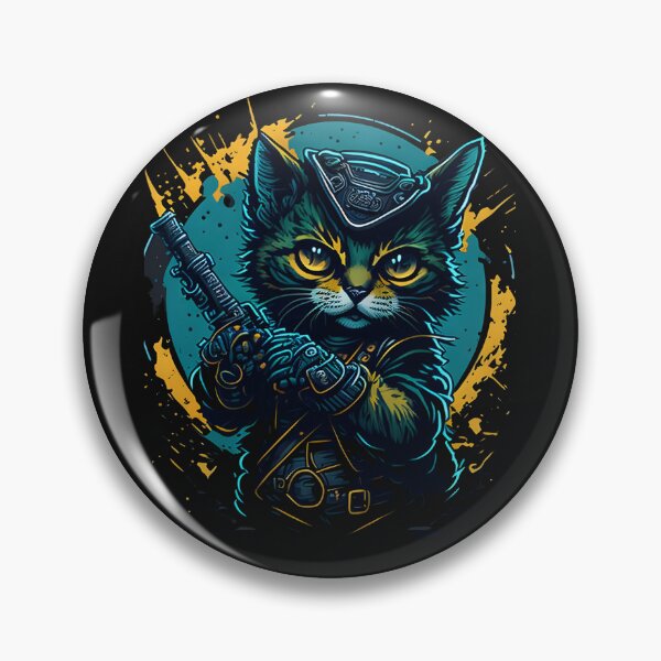 Artikelvorschau, Cat Daddy Black Cat Vintage Eighties Style Cat Retro IV - Our Funny & Cute Cat Design entworfen und verkauft von Chromatic-Art.