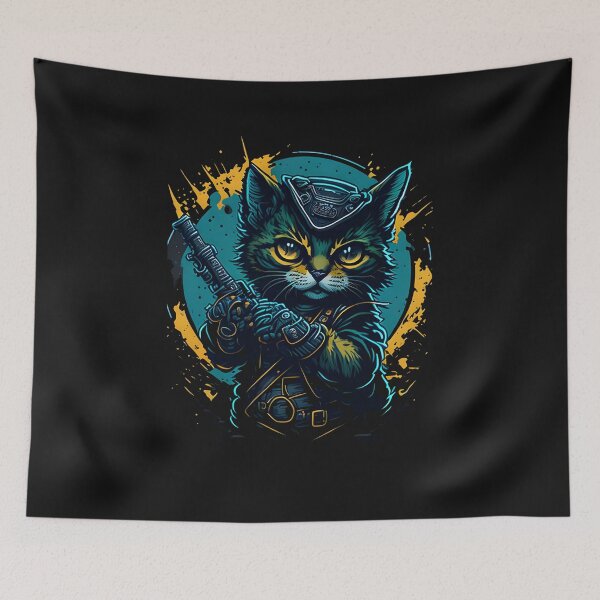 Item preview, Cat Daddy Black Cat Vintage Eighties Style Cat Retro IV - Our Funny & Cute Cat Design designed and sold by Chromatic-Art.