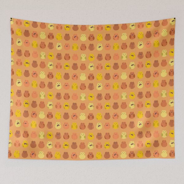 Item preview, orange froggies pattern! designed and sold by lavendula-frog.
