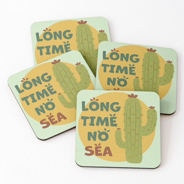Item preview, Cactus | Long Time No Sea Text, Funny designed and sold by iamKaye.