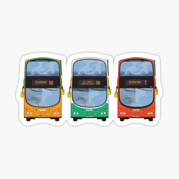 Item preview, 125 Years Heritage livery First Glasgow Wright Gemini B9, Corpy, GGPTE, Strathclyde Buses Illustration designed and sold by BFXIII.