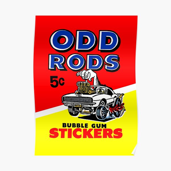 "Odd Rods" Poster for Sale by Retrostickersnz Redbubble