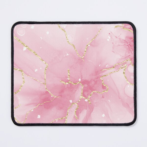 Item preview, Pink Marble Gold Lines Pattern designed and sold by HueHubStudio.