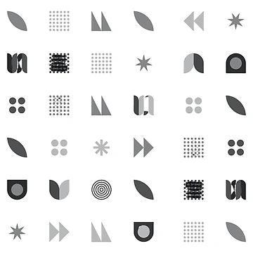 Artwork thumbnail, Random Shapes Pattern by AzlanStudio