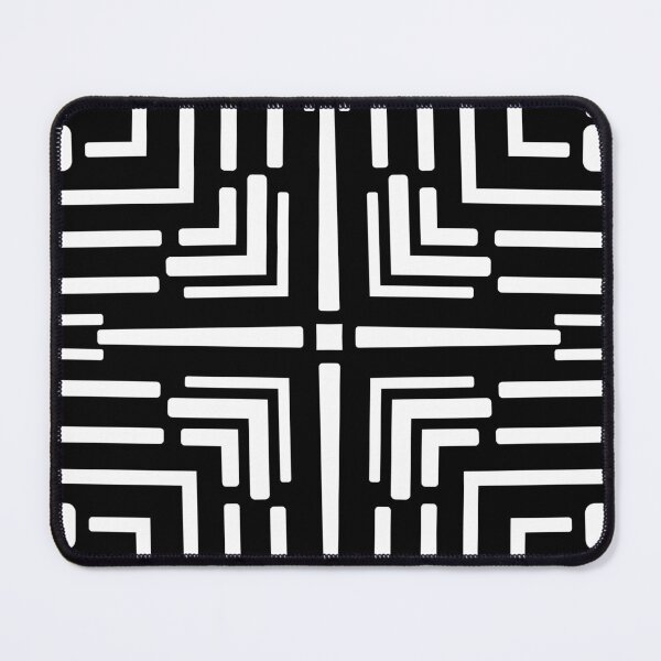 Item preview, Modern Black and White Geometric designed and sold by drape-island.