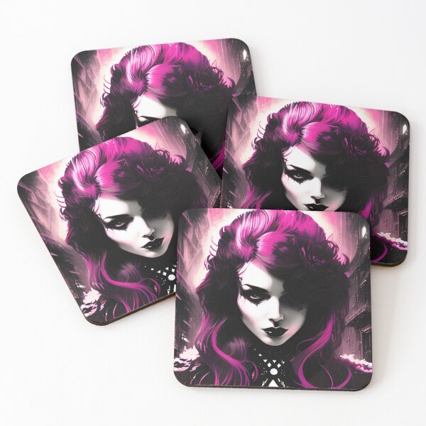 Item preview, Purple Gothic Girl Portrait No.1 designed and sold by Artistic Fusion Lab.