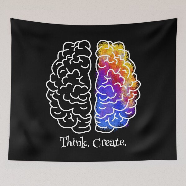 Item preview, The Brain with Quote: Think. Create. designed and sold by Sfumata Illustration.