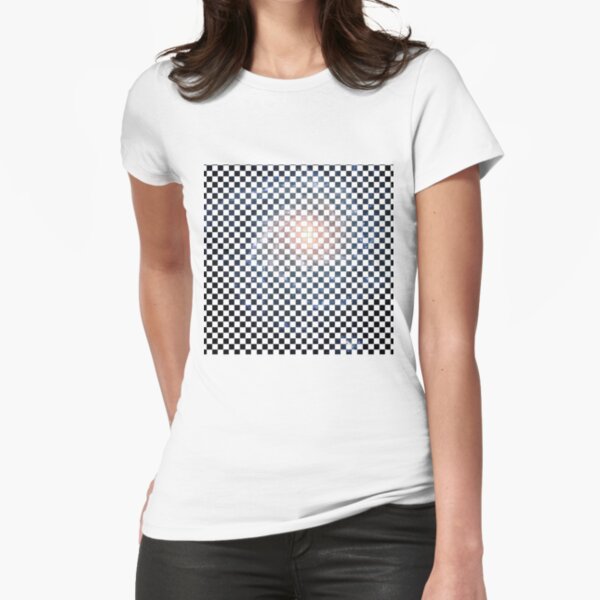 Box Painted as a Checkerboard and #Galaxy #SpiralGalaxy #MilkyWay, Astronomy, Cosmology, AstroPhysics, Universe Fitted T-Shirt