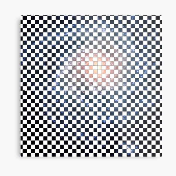 Box Painted as a Checkerboard and #Galaxy #SpiralGalaxy #MilkyWay, Astronomy, Cosmology, AstroPhysics, Universe Metal Print