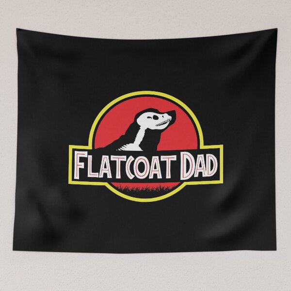 Item preview, (For Dark Background) Jurassic Flat Coated Retriever Dad designed and sold by More Cute Dogs.