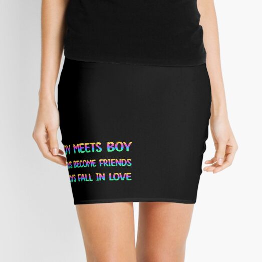 Junge trifft Junge. Jungen werden Freunde. Jungen verlieben sich. Minirock