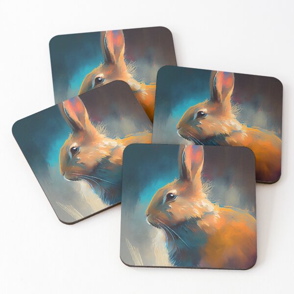 Item preview, Brown Bunny Abstract Portrait designed and sold by triplethedot.