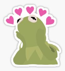 Kermit Emoji Heart Meme Drawing Sticker