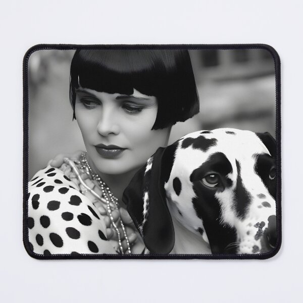 Item preview, "A Timeless Beauty and Her Dalmatian Companion" designed and sold by digitalbrosse.