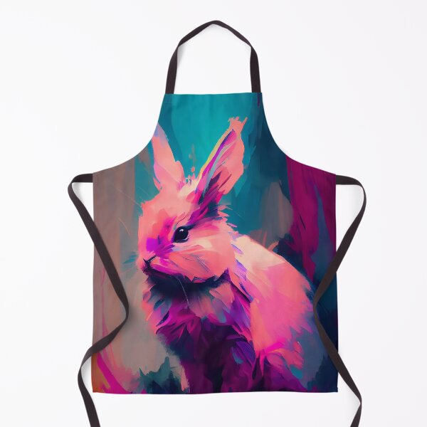 Item preview, Tiny Pink Bunny Abstract Portrait designed and sold by triplethedot.