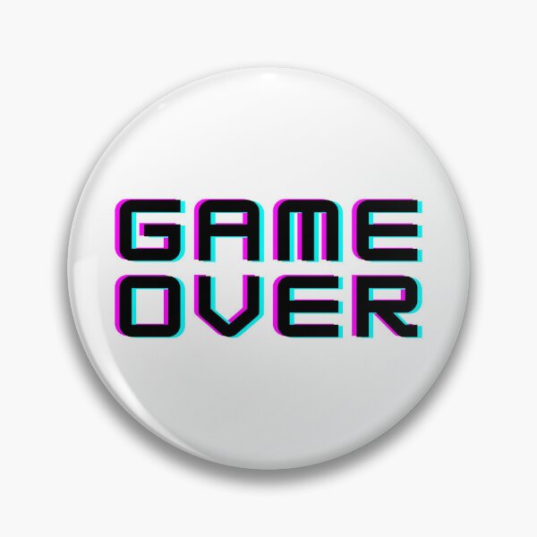 Item preview, GAME OVER for gamers, players   designed and sold by PatiDesigner.