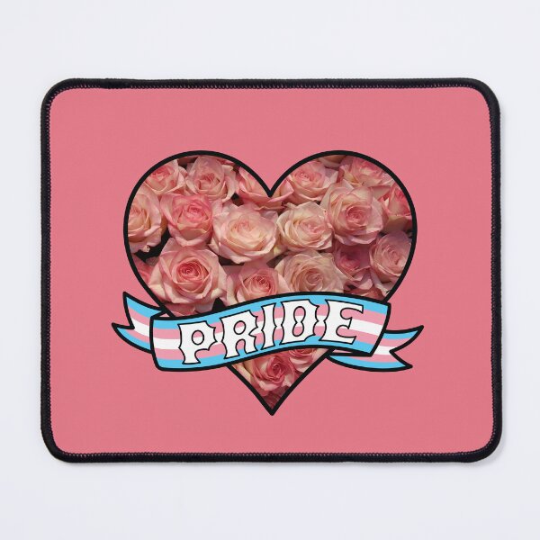 Item preview, Trans Pride Pink Roses Heart Banner designed and sold by ArtliciousHUMAN.