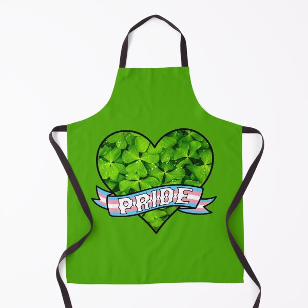 Item preview, Trans Pride Green Clover Heart Banner designed and sold by ArtliciousHUMAN.