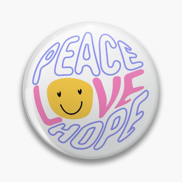 Item preview, Peace love hope - slogans with a yellow smiley face. designed and sold by Evartfinds.