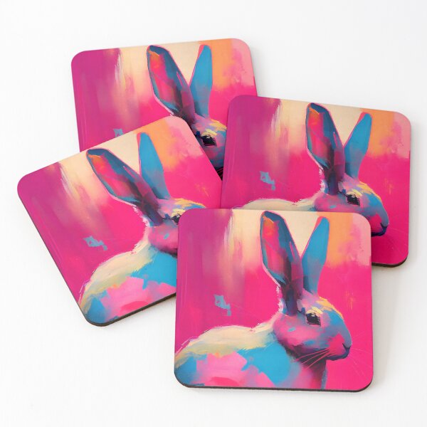 Item preview, European Rabbit Abstract Portrait designed and sold by triplethedot.