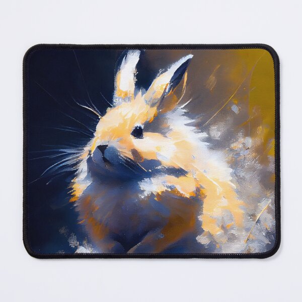 Item preview, Fluffy Bunny In A Field Abstract Portrait designed and sold by triplethedot.