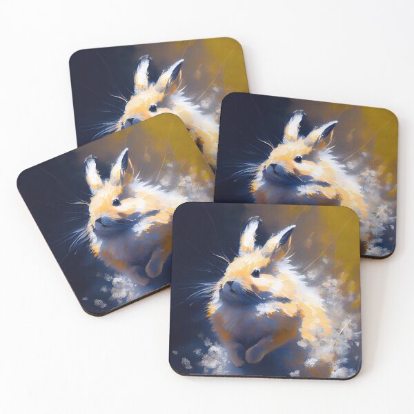 Item preview, Fluffy Bunny In A Field Abstract Portrait designed and sold by triplethedot.