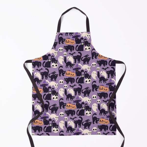 Item preview, Cute spooky halloween black cats pattern designed and sold by Yarafantasyart.