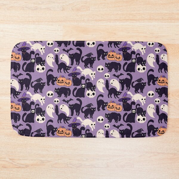 Item preview, Cute spooky halloween black cats pattern  designed and sold by Yarafantasyart.