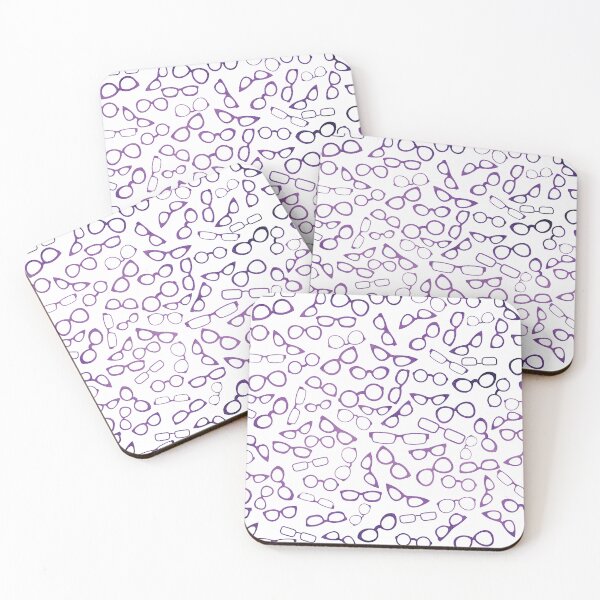 Item preview, Various Shaped Eyeglasses Pattern In Purple Watercolor designed and sold by Primroaddesigns.