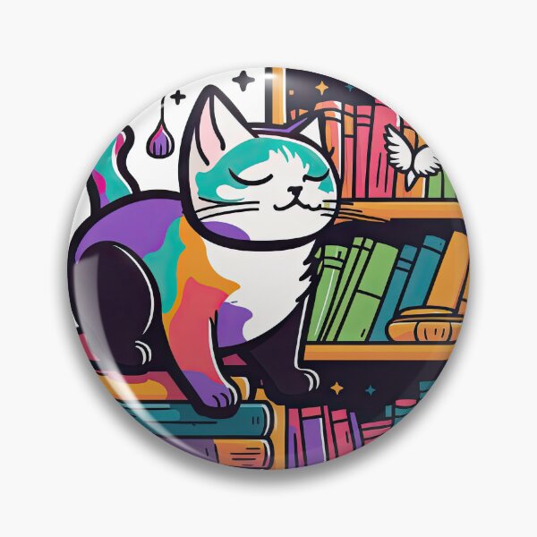 Item preview, Whimsical Feline Adventure on the Bookshelf designed and sold by DHNY.