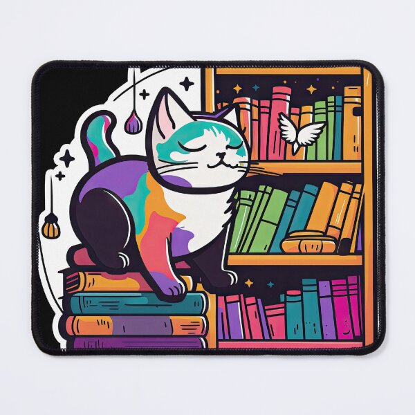Item preview, Whimsical Feline Adventure on the Bookshelf designed and sold by DHNY.