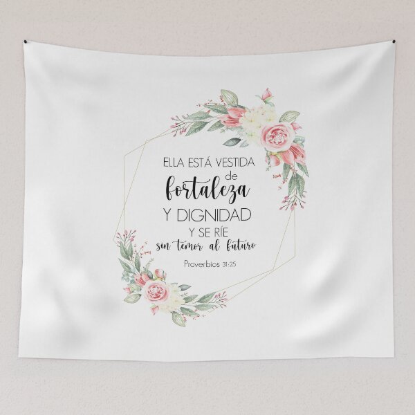 Item preview, Proverbios 31 25, Spanish Bible Verse designed and sold by latiendadearyam.