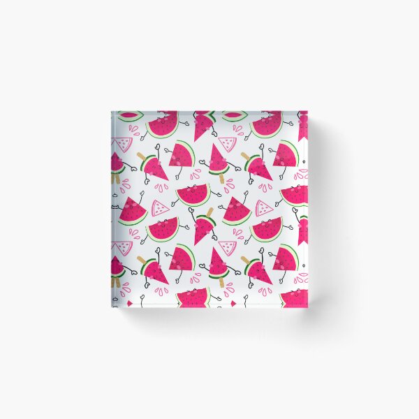 Item preview, Watermelon Pattern, cheerful watermelons on a white background designed and sold by graphic-genie.