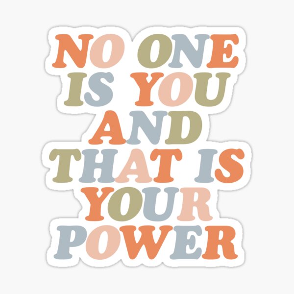 Item preview, No One is You and That is Your Power Typography by The Motivated Type in Linen, Pale Copper, Cashmere, Olive and Cadet Blue colors designed and sold by MotivatedType.