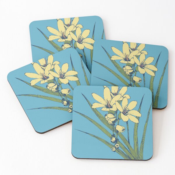 Item preview, vintage botanical garden-yellow blooming flower designed and sold by UnaWu533.