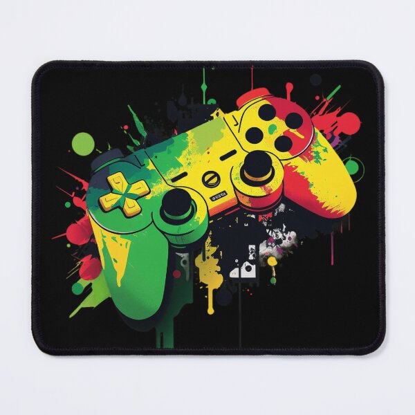 Item preview, PS Black Gamers Controller Colorful designed and sold by UrbanChillz.