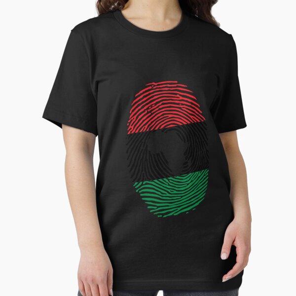 Pan African Flag Fingerprint Africa Fingerprint Pan African Gear Essential T-Shirt