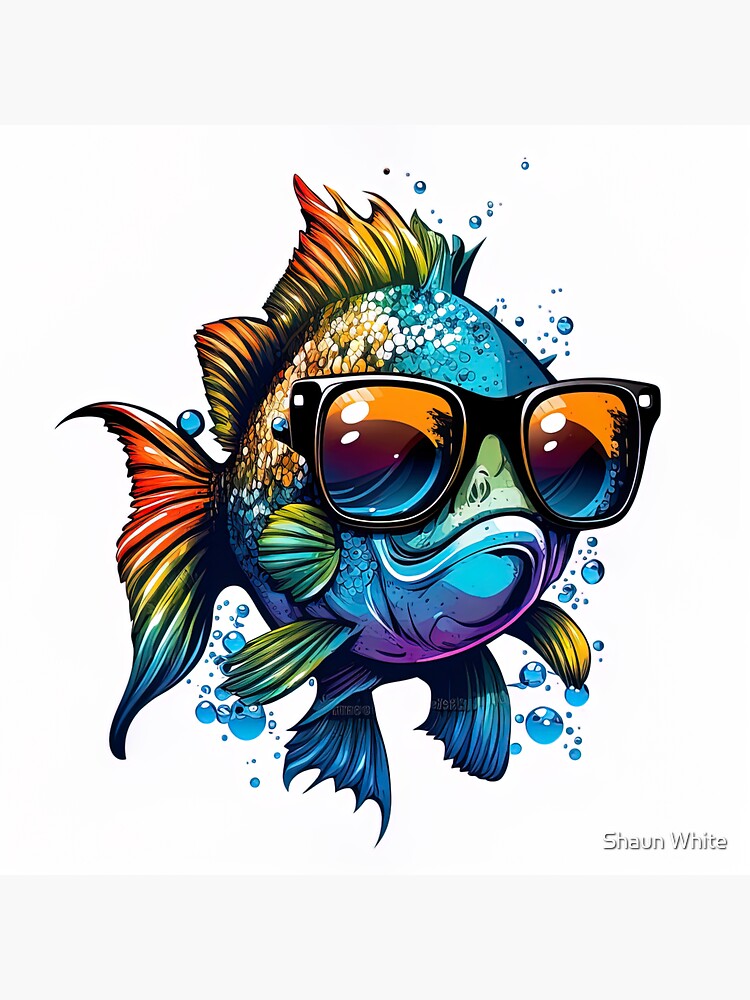 Fish Wearing Sunglasses | Sticker