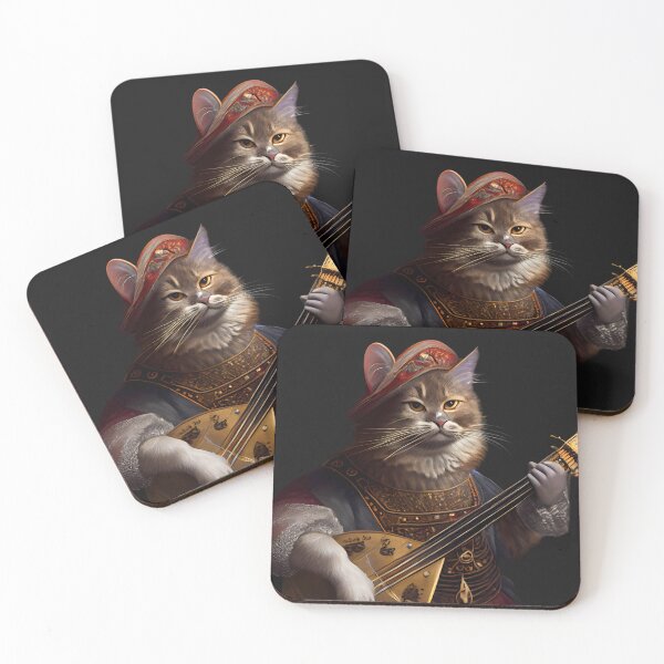 Item preview, Mandolin Playing Cat designed and sold by MTJ-Mushrooms.