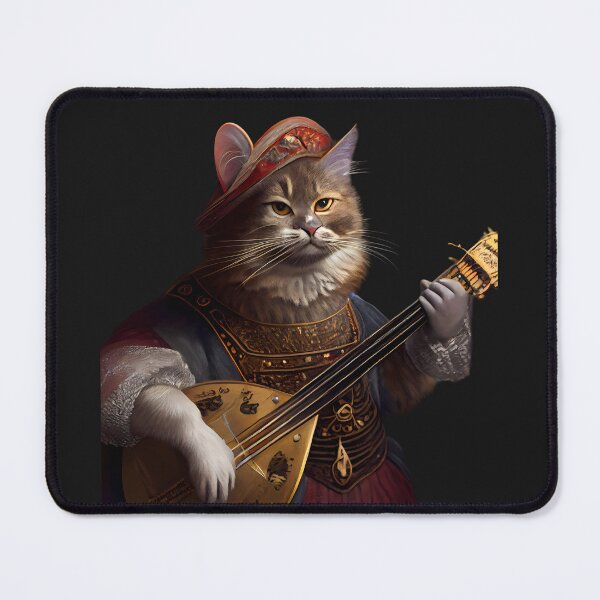 Item preview, Mandolin Playing Cat designed and sold by MTJ-Mushrooms.