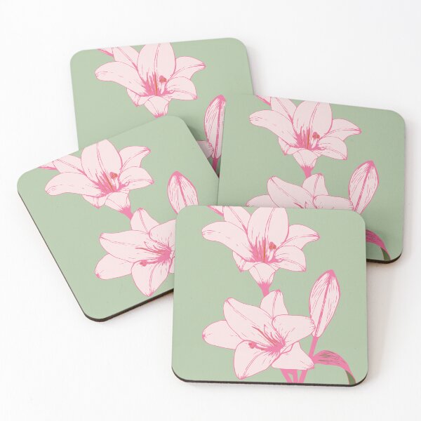 Item preview, vintage botanical garden-pink blooming flower designed and sold by UnaWu533.