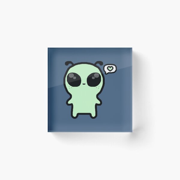 Item preview, Cute green alien designed and sold by KnuckersHollow.
