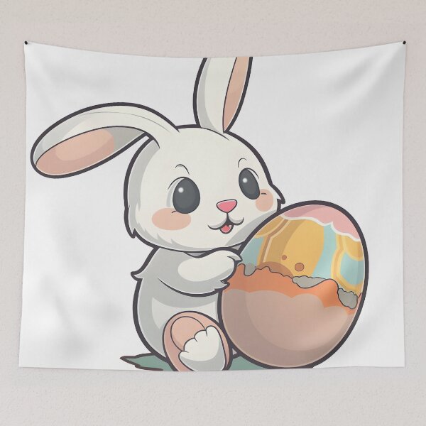 Item preview, Easter Baby Bunny and Egg designed and sold by AnimalsCartoon.
