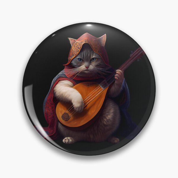 Item preview, Mandolin Playing Cat designed and sold by MTJ-Mushrooms.