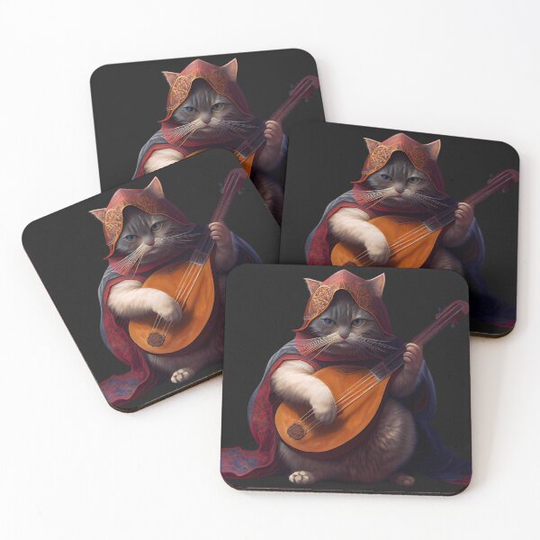 Item preview, Mandolin Playing Cat designed and sold by MTJ-Mushrooms.