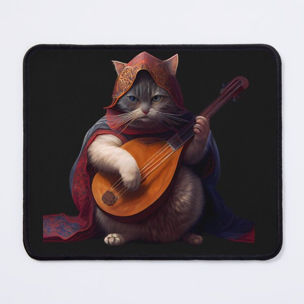 Item preview, Mandolin Playing Cat designed and sold by MTJ-Mushrooms.